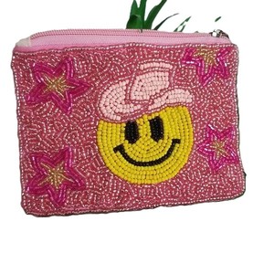 Colourful Striped Handmade Embroidery Glass <b>Seed</b> Beaded Coin Purse Zipper Daily Use For Gifting Party Modern Fashion Wallet - Product Image 5