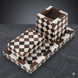 ชุดถาดไม้ปักธูป Eid Mubarak ชุดที่เผา Bakhor & madkhan พร้อมกลิ่นมะกรูด - Product Image 1