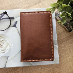 Genuine Leather Travel Passport Organizer RFID Wallet Multiple <b>Card</b> Slots Luggage Tag Custom Logo Personalized Branding for sale - Product Image 3