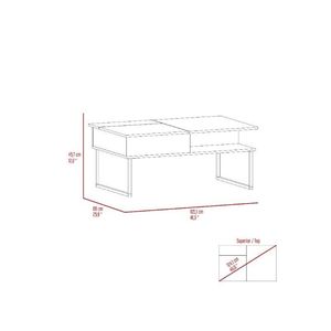 Tavolino da caffè Atlanta Lift Top con un ripiano Carbon Espresso/Onyx di Depot E Shop - Product Image 5
