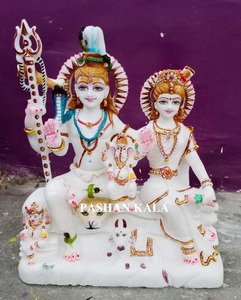 Makrana-estatua de mármol Shiv Pravati - Product Image 3