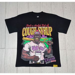 Camiseta Oversize para Hombre 100% Algodón con Estampado 'That's A Awful Lot Of Cough Syrup', Estilo Casual Urbano - Product Image 5