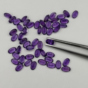 Ametyste africaine naturelle (qualité AA) taille ovale 3x5 mm I Pierre précieuse en vrac de qualité supérieure - Product Image 2