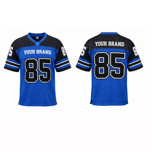 Maillot de football américain personnalisé pour homme, en mesh, avec logo OEM imprimé, tenue d'équipe respirante, style streetwear oversize - Product Image 2