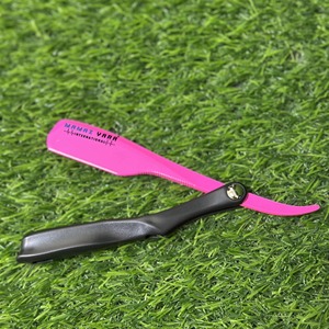 มีดโกนหนวดแบบพับได้ Pink & Black Professional Barber Flip Pinch Razor ใบมีดเดี่ยว สำหรับโกนหนวดเคราผู้ชาย - Product Image 1