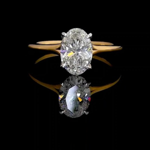 Trending IcedJewelz 3Carat Oval Cut Lab Grown Diamond Engagement Wedding <b>Ring</b> <b>14k</b> Yellow <b>Gold</b> - Product Image 1
