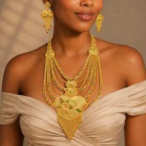 Collares de Moda al por Mayor en Oro Micronizado de 14K, 18K y 24K, Diseño Turco Tradicional, Joyería Larga Estilo Dubái, Oro Joyería - Product Image 4