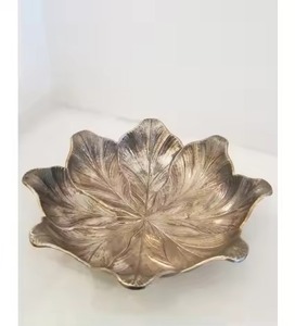 Bol à fruits secs en métal contemporain, porte-collations, plat de service décoratif, pour la table à manger, idéal comme cadeau - Product Image 3