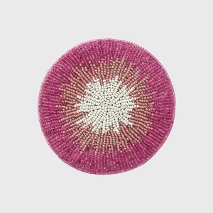 Decorative <b>Beaded</b> <b>Coaster</b> Embroidery Stylish Table Accent Handmade Embroidery <b>Beaded</b> <b>Coaster</b> Unique Home Table Decor - Product Image 6