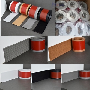Rodapié <span class=keywords><strong>autoadhesivo</strong></span> Base de PVC Decoración Sala de estar Vinilo Peel and Stick Protección de bordes de goma 10cm - Product Image 2