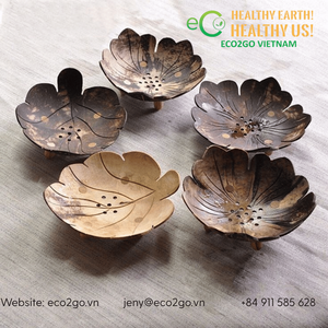 Jabonera Cuadrada Biodegradable de Coco, Soporte Ecológico para Baño con Instalación por Ventosa de Eco2go Vietnam - Product Image 3