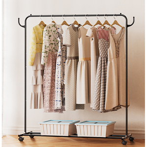 Porte-vêtements sur pied en fer à un seul niveau pour magasin de vêtements - Design moderne et gain de place - Product Image 4