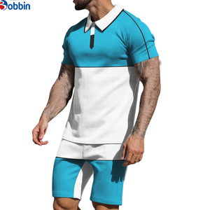 Conjunto Deportivo Corto de Polo para Hombre, Conjunto de Camiseta y Pantalones Cortos con Logotipo Personalizado, Conjuntos de Ropa Deportiva de 2 Piezas - Product Image 1