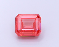 Diamante Cultivado en Laboratorio con Certificación IGI, Corte Esmeralda de 3.27 CT, Excelente, Rojo Intenso VS1, CVD/HPHT, Alta Calidad, Perforado con Láser, Suelto