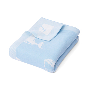 Couverture bébé tricotée écologique 100% coton, couleur unie, style mignon, personnalisable, forme rectangulaire, 209g-278g, printemps été - Product Image 6