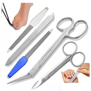 Stainless Steel Ingrown Toenail Care <b>Kit</b> with <b>Nail</b> File Tweezers and Precision Scissors for Manicure and Pedicure - Product Image 1