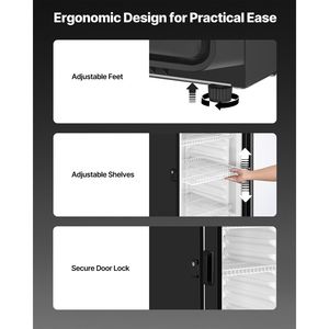 Frigorifero Commerciale per Bevande con Porta in Vetro da 9,7 Piedi Cubi, Espositore Refrigerato per Vini e Bevande - Product Image 6