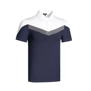 เสื้อโปโลชาย แขนสั้น สีน้ำเงินเข้ม คอตั้ง ผ้าถัก ระบายอากาศได้ดี ทรงปกติ สวมใส่สบาย สีพื้น โลโก้ที่คอหลัง - Product Image 4