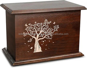 Cremación para adultos Diseño único Urnas de madera para cenizas humanas Urnas de madera Urnas funerarias Tamaño personalizado Suministros funerarios - Product Image 1