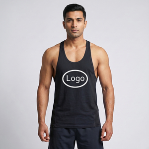 Oem <b>Men's</b> Y Back Tank Top Custom Print 100% Polyester Knitted Custom Logo Stringer Gym Fitness <b>Singlet</b> Workout Muscle Breathable - Product Image 6