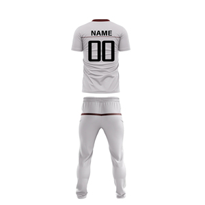 Unisex Short Sleeve Breathable Printed Cricket Uniform for Adults Sports Top & Trouser Set - Product Image 2