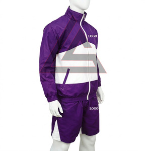 Ensemble coupe-vent deux pièces pour homme, fabriqué en usine, personnalisé, avec logo, en nylon, pour l'été 2026, comprenant un haut coupe-vent et un short - Product Image 2