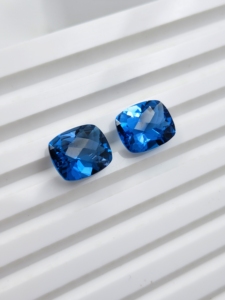 Topacio Azul de Londres Natural Facetado al por Mayor |   Corte almohadilla, limpio como el cristal, 9.55 ct - Product Image 5
