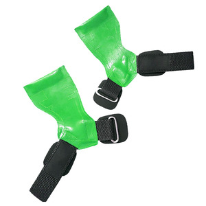 Poignées de main en caoutchouc vert réglables avec boucles métalliques antidérapantes, couleur et taille personnalisées pour l'entraînement sportif - Product Image 2