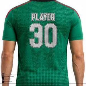 Maillot de football personnalisé pour hommes, vert, sublimation, séchage rapide, respirant, 160 GSM, polyester, uniforme d'entraînement, vêtements d'équipe, OEM - Product Image 4