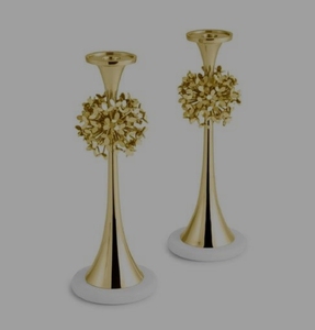 Ensemble de bougeoirs de Noël en laiton martelé, finition dorée, porte-bougie cylindrique fait main, décoration d'intérieur, résistant à la chaleur - Product Image 2