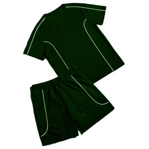 Ensemble de sport unisexe en polyester pour homme, t-shirt à manches courtes avec short à taille élastique, évacuation de l'humidité, toutes saisons, coupe classique - Product Image 4