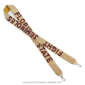 Sangle à perles Go Frogs de haute qualité, faite à la main, pour le sport, les événements universitaires, la journée de match, taille personnalisée, vintage, porte-sac réglable, bandoulière - Product Image 6