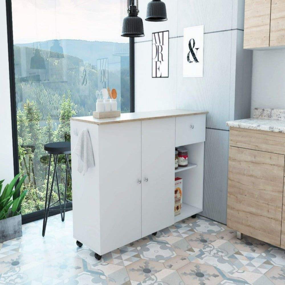 White / Light Oak Color