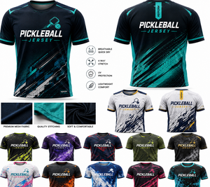 Camisetas de Pickleball con Logotipo Gráfico Impreso de Alta Calidad, Cuello Polo, Secado Rápido, Nuevo Diseño Unisex, Ropa de Pickleball, Jersey de Bádminton, Golf - Product Image 2