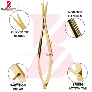 Ciseaux de beauté à ressort antidérapants uniques en acier inoxydable 2026, personnalisables OEM/ODM, durables, de qualité supérieure, en promotion - Product Image 5