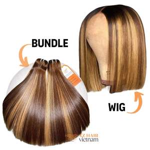 Trame Piano Couleur Extensions de Cheveux En Gros Remy Vietnamien 100% Cheveux Humains Double Dessiné Pur Cru Vierge Cheveux Crus - Product Image 1