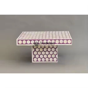 Soporte Rectangular para Pastel con Incrustaciones de Hueso, Hecho a Mano y Ecológico, de Primera Calidad, para Decoración de Comedor, por Tradebyd - Product Image 4