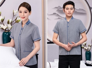 Uniforme de Limpieza para Personal de Hotel Unisex al por Mayor, Material de Poliéster/Algodón, Servicio OEM, Logotipo Personalizado - Product Image 5