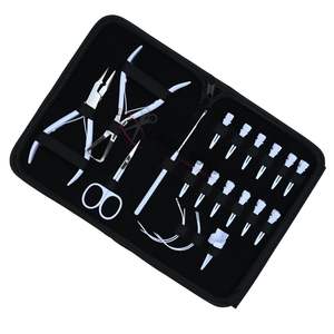 Kit professionnel de pinces à extensions capillaires en acier inoxydable blanc, 5 pouces, pour micro-perles, crimpage, démontage, clips de coiffure et aiguille à crochet, pour salon - Product Image 1