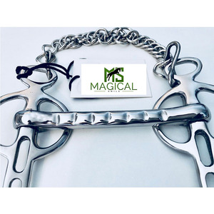 Mors de cheval sur mesure de haute qualité, modèle Liverpool Driving Bit à 3 fentes en acier inoxydable, en stock - Product Image 3