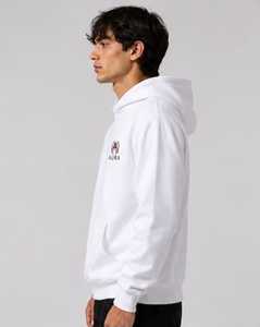 Sudadera con Capucha Blanca para Hombre AURA, Corte Regular, Algodón French Terry, Diseño con Bolsillos, Ropa Casual de Otoño - Product Image 4