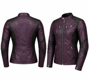 Chaqueta de Motocicleta de Cuero de Edición Limitada |   Púrpura Negro Azul Marino Marrón |   Fabricante OEM ODM |   Diseño de Calidad Premium | Ropa de Carreras - Product Image 3