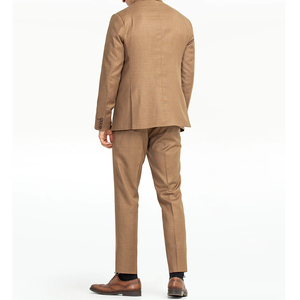 Fashion New Style 100% Polyester Mandarin Collar Single Breasted White Coat Pant Men's Two Piece Business Wedding <b>Suit</b> - Product Image 3
