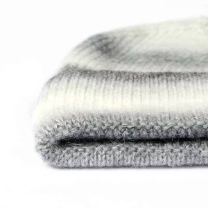 Bonnet unisexe en acrylique, tricoté, style color block, pour l'hiver, décontracté, taille adulte 56-58 cm, style streetwear - Product Image 5