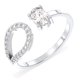 REYES Nouvelle Arrivée Bague Ajustable en Argent Sterling 925 avec Moissanite Haute Qualité pour Mariage, Fête, Cadeau, Bijoux Fins pour Elle - Product Image 2