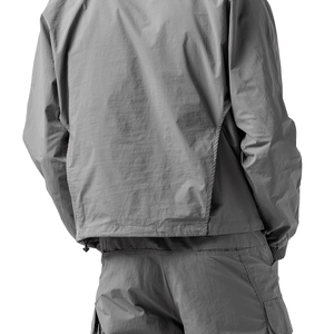 Zip up Soft Shell Crinkle Track Pants 2 Piece Set Men Streetwear With Piping Elastic Cuffs Unisex Nylon Windbreaker Tracksuit - Product Image 6