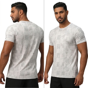 Nueva Camiseta Deportiva de Gimnasio para Hombre, 100% Algodón, Secado Rápido, de Alta Calidad, Diseño Sólido, Manga Corta, Ajustada, para Entrenamiento y Deportes - Product Image 5
