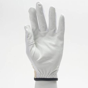 ODM Custom Adult Pickleball <b>White</b> Full Fingers Sports Gloves Non Slip Solid Pattern Breathable Polyester/Cotton Pull-On - Product Image 2