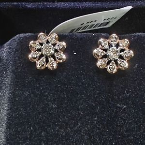 Boucles d'oreilles classiques en or 14 carats de qualité supérieure, diamant de laboratoire de 0,35 ct, plaqué rhodium, certifiées IGI, bijoux fins pour femmes, vente en gros - Product Image 1