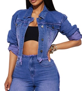 Conjuntos de chaqueta y faldas de mezclilla para mujer personalizados OEM prendas de vestir informales chaqueta de otoño con material de relleno de algodón 2026 - Product Image 2